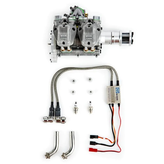 NGH GF60i2 60cc Linear Double Cylinder 4-stroke Gasoline Engine for Fixed-wing UAV Parts